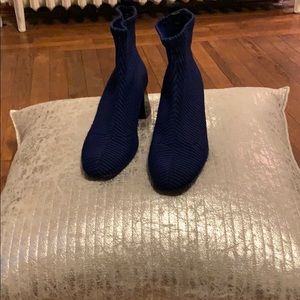 Zara Blue & Blue sock boot